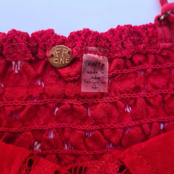 Free People Adella Womens Cami in Red - Picture 10 of 11